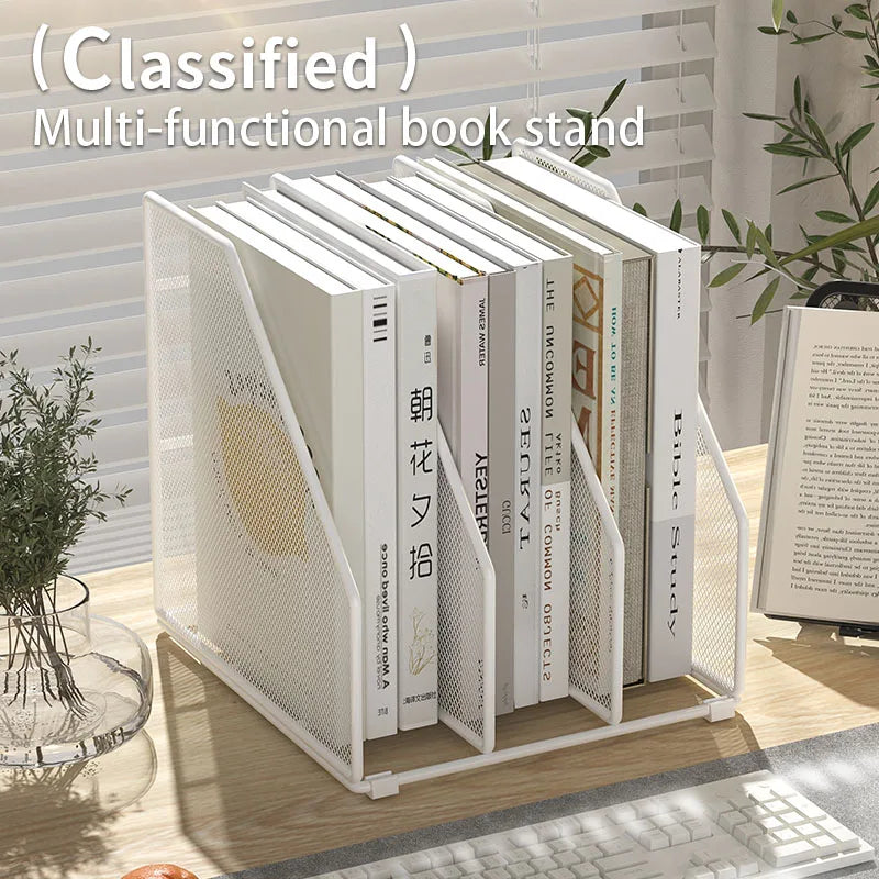 Metal document storage rack, office desk storage rack, folder storage box, archive materials, office supplies collection