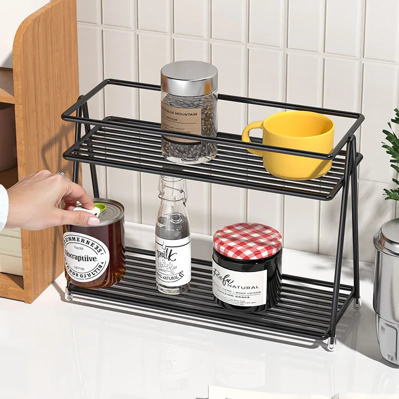 Cup holder, cup storage rack, desktop storage rack, water cup rack, double-layer tea room, dining table, tea cup and tea set