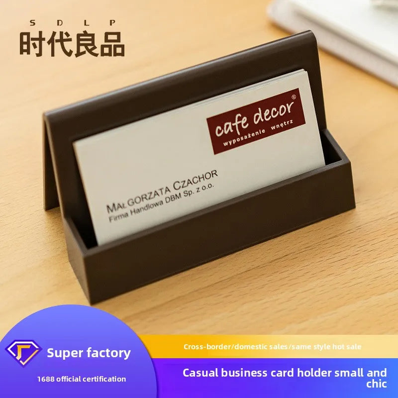 New Creative Desktop Shelf Box Location Card Organizer Simple Business Card Case Durable Storage Box Office