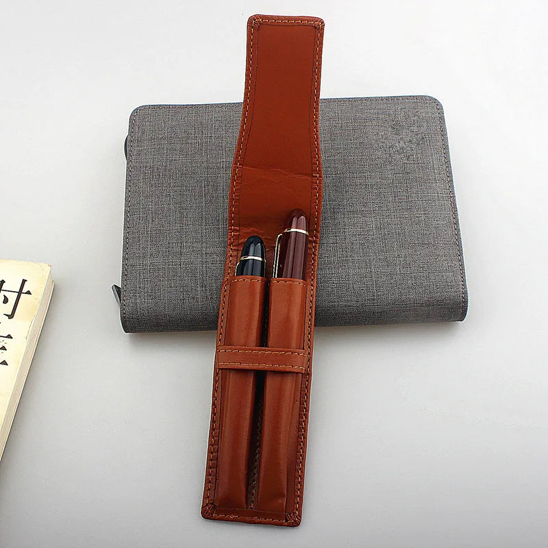 Luxury PU Leather 2 Slots  Jinhao x159 Specification Fountain Pen Tray Holder Pencil Case Office School Supplies Pouch