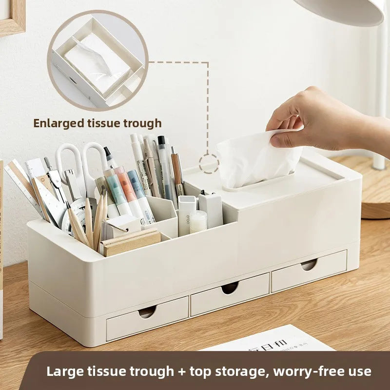 1pc Large Capacity Makeup Organizer for Vanity Desk Organizer with Drawers for Cosmetics Lipsticks  Jewelry Care Skincare